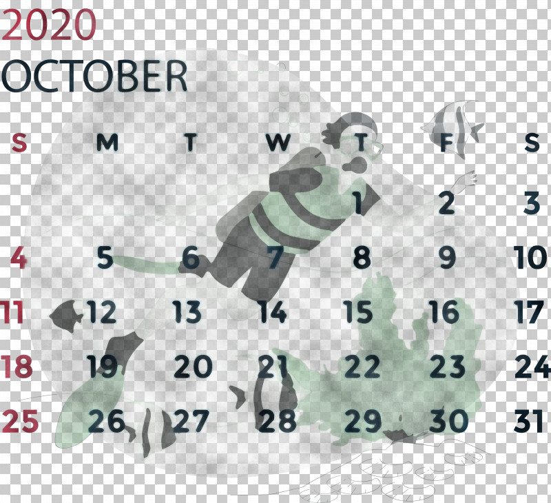 October 2020 Calendar October 2020 Printable Calendar PNG, Clipart, Calendar System, Cartoon, December, Drawing, Logo Free PNG Download