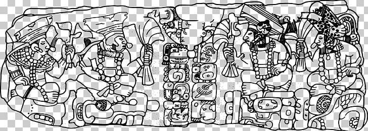 Maya Civilization Mural Drawing PNG, Clipart, Art, Artwork, Auto Part, Black And White, Clip Art Free PNG Download