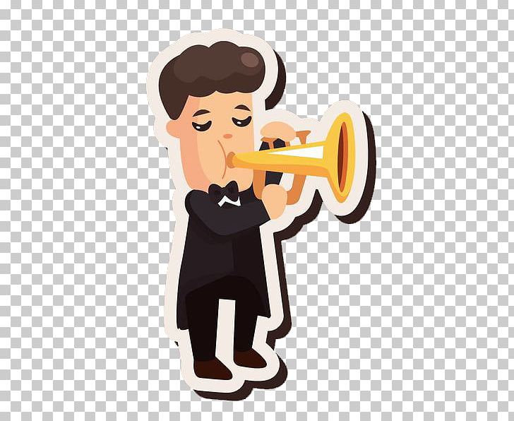 Trumpeter Musician Musical Instrument PNG, Clipart, Brass Instrument, Cartoon, Crying, Drawing, Horn Free PNG Download