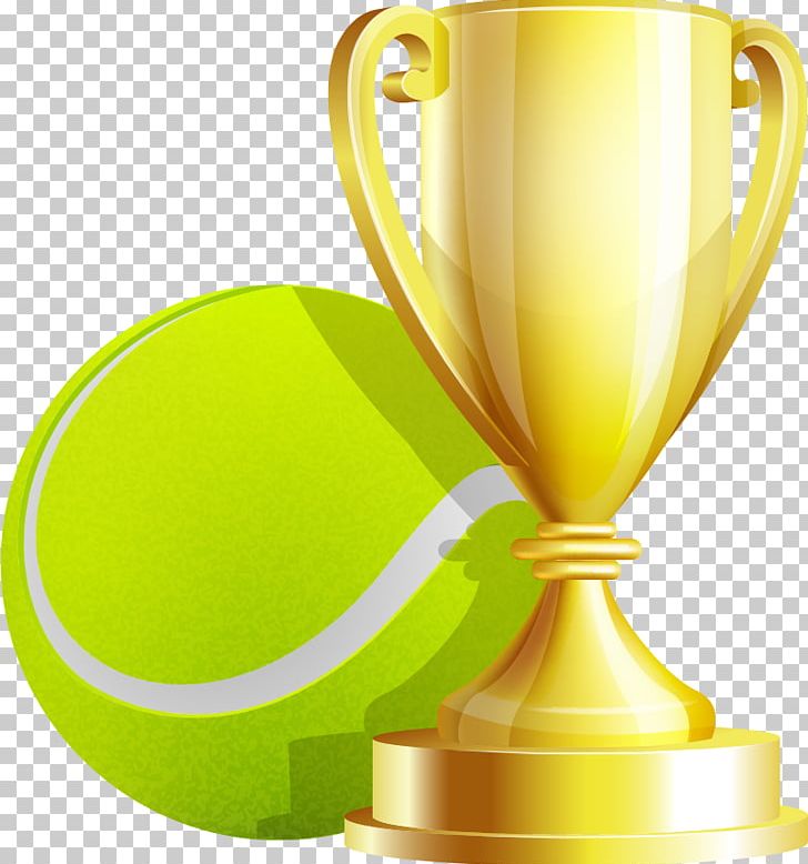 Tennis Ball Trophy Cup PNG, Clipart, Award, Ball, Cup, Drinkware, Gold Trophy Free PNG Download