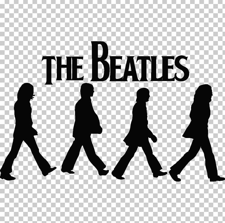 The Beatles Silhouettes On Abbey Road Black And White PNG, Clipart, Music Stars, The Beatles Free PNG Download