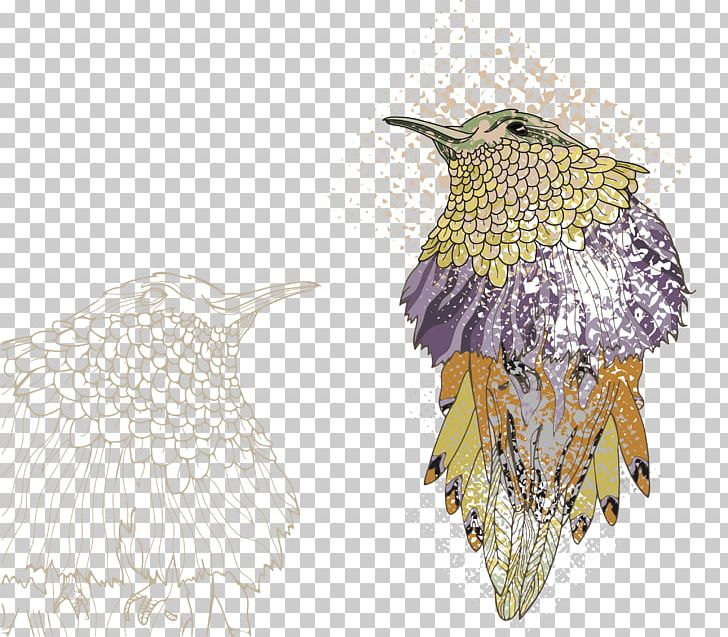 Paper Painting Gongbi PNG, Clipart, Beak, Bird, Birds Material, Black Hair, Encapsulated Postscript Free PNG Download