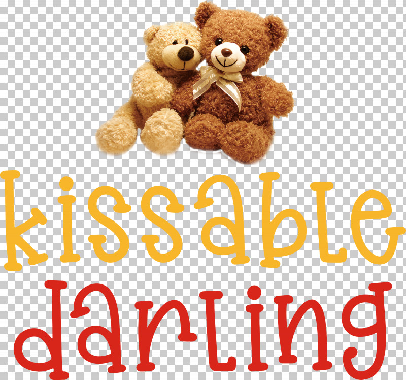 Kissable Darling Valentines Day Valentines Day Quote PNG, Clipart, Bears, Biology, Meter, Science, Stuffed Toy Free PNG Download