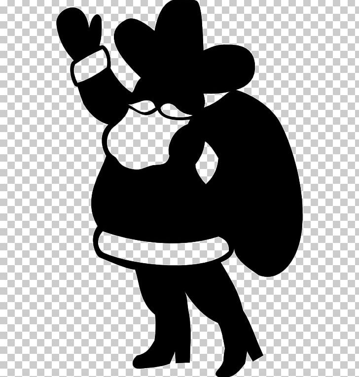 Silhouette Santa Claus Cowboy PNG, Clipart, Animals, Artwork, Black, Black And White, Cartoon Free PNG Download