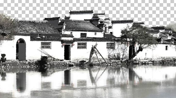 Handan Photography Jiangnan Ink Wash Painting PNG, Clipart, Ancient Vector, Black White, Building, China, Ink Free PNG Download