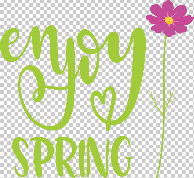 Enjoy Spring Spring PNG, Clipart, Floral Design, Green, Leaf, Logo, Meter Free PNG Download