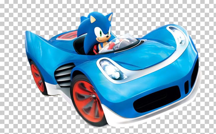 Sonic & Sega All-Stars Racing Sonic & All-Stars Racing Transformed Sonic Free Riders Wii Xbox 360 PNG, Clipart, Aqua, Automotive Design, Blue, Car, Electric Blue Free PNG Download