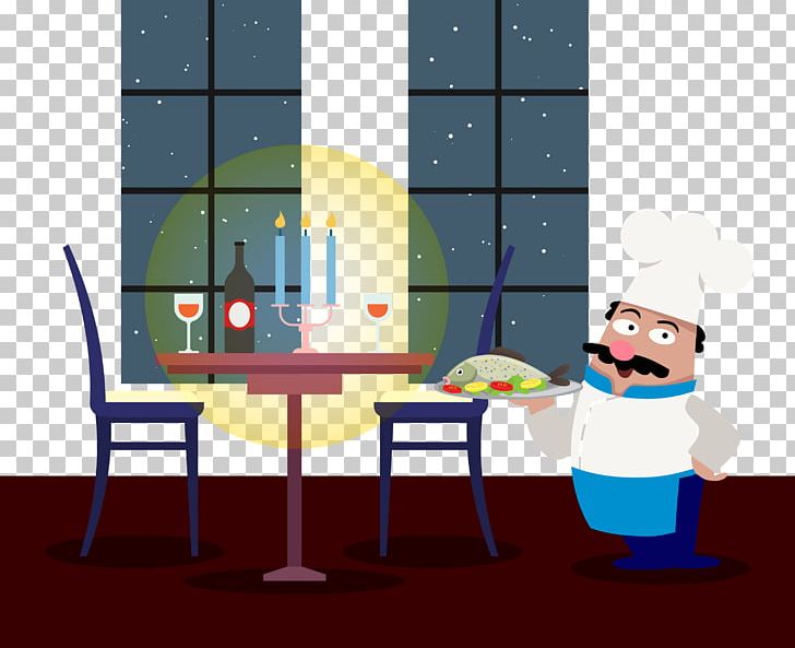 Restaurant Dinner Cook Illustration PNG, Clipart, Art, Candle, Candlelight, Candlelight Vector, Cartoon Free PNG Download