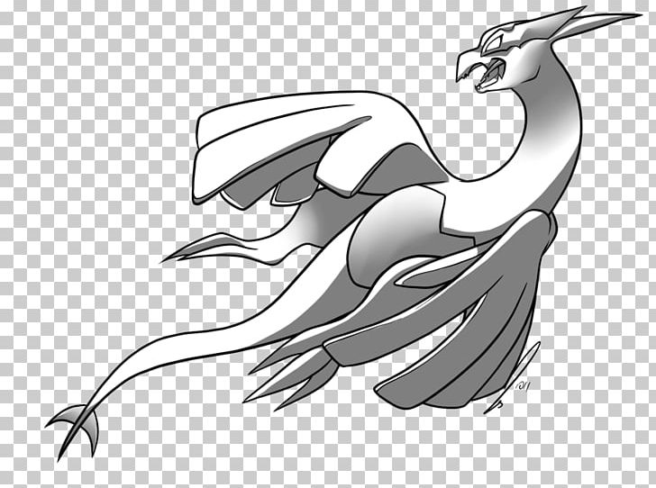 Lugia Sketch Drawing Pokémon XD: Gale Of Darkness PNG, Clipart, Art, Artwork, Beak, Bird, Black And White Free PNG Download