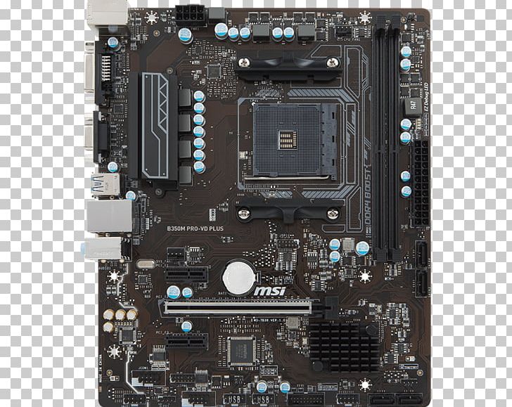 Socket AM4 MSI B350M PLUS AM4 Micro-ATX Motherboard MicroATX PNG, Clipart, 320, Computer Hardware, Electronic Device, Electronics, Microcontroller Free PNG Download