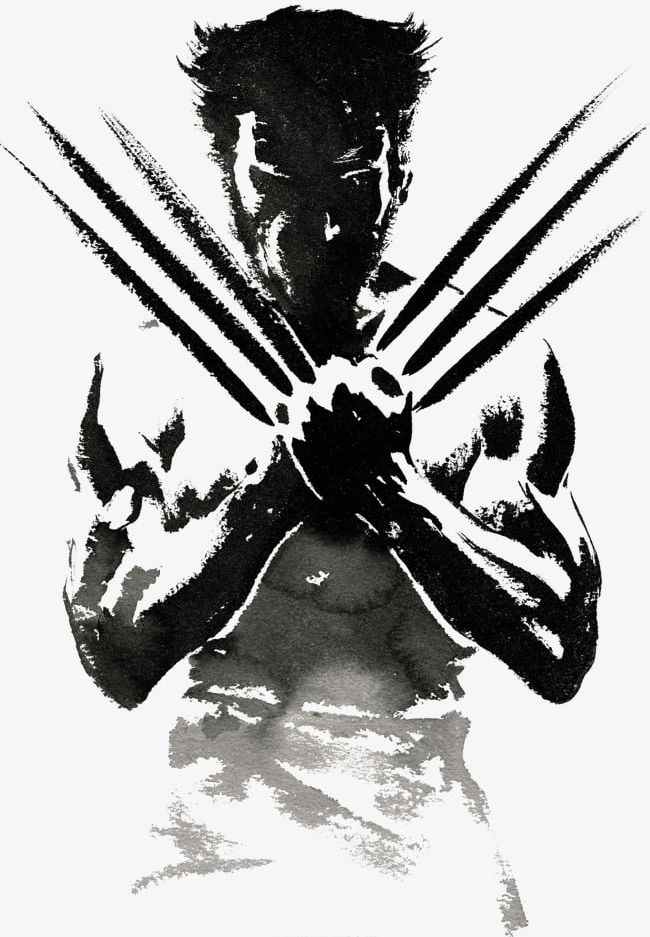 Wolverine PNG, Clipart, Black, Black And White, Character, Hand, Hand Painted Free PNG Download