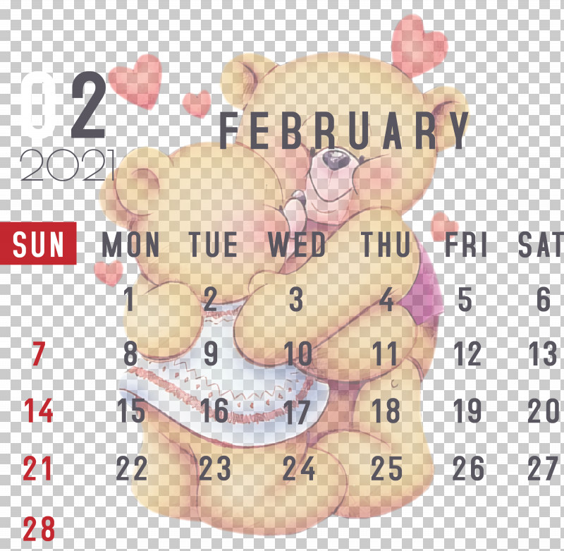 February 2021 Printable Calendar February Calendar 2021 Calendar PNG, Clipart, 2021 Calendar, Biology, Cartoon, Hm, Human Biology Free PNG Download