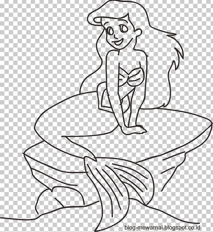 Mermaid Coloring Book Illustration Line Art Drawing PNG, Clipart, Animal, Arm, Art, Artwork, Black Free PNG Download
