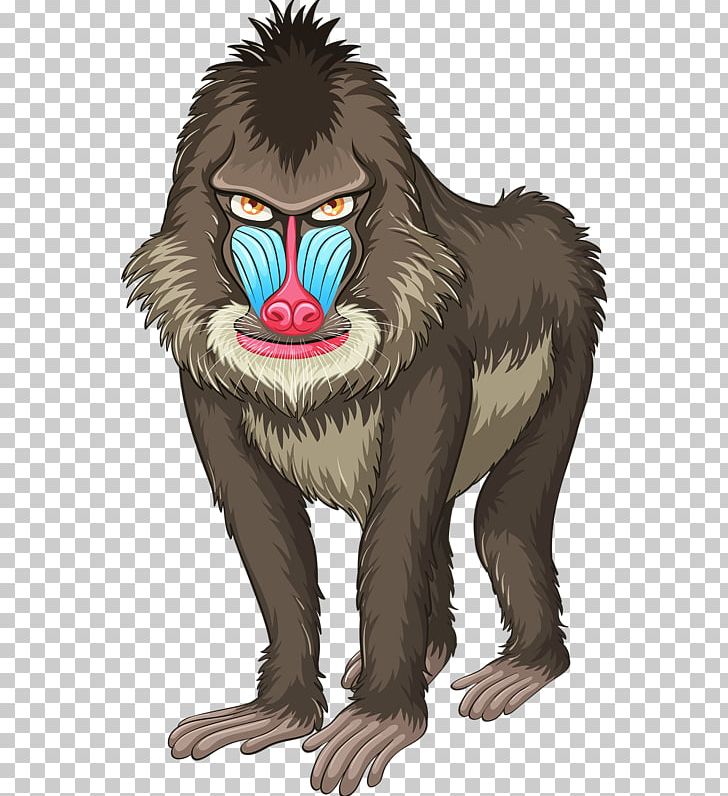 Mandrill Euclidean Stock Photography Illustration PNG, Clipart, Angry Gorilla, Animal, Animals, Art, Carnivoran Free PNG Download