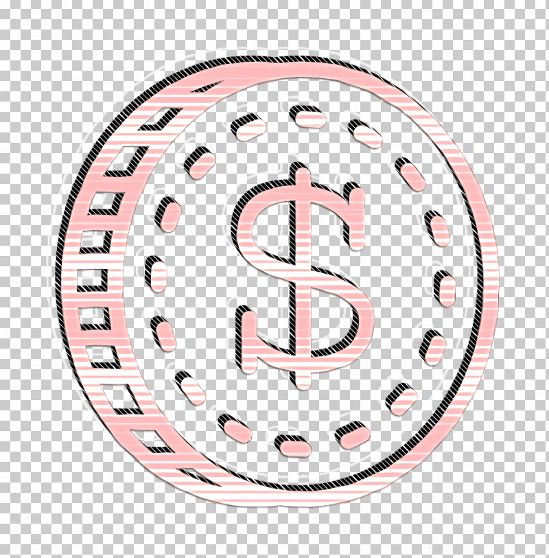 Coin Icon Business Icon PNG, Clipart, Business Icon, Circle, Coin Icon, Metal, Pink Free PNG Download