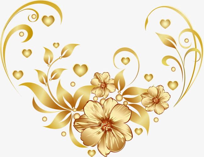 Luxury Golden Flower PNG, Clipart, Atmosphere, Dig, Flower, Flower Clipart, Golden Free PNG Download