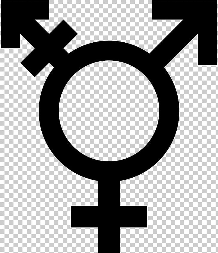 Transgender Gender Symbol Lack Of Gender Identities PNG, Clipart, Androgyny, Area, Black And White, Circle, Cross Free PNG Download