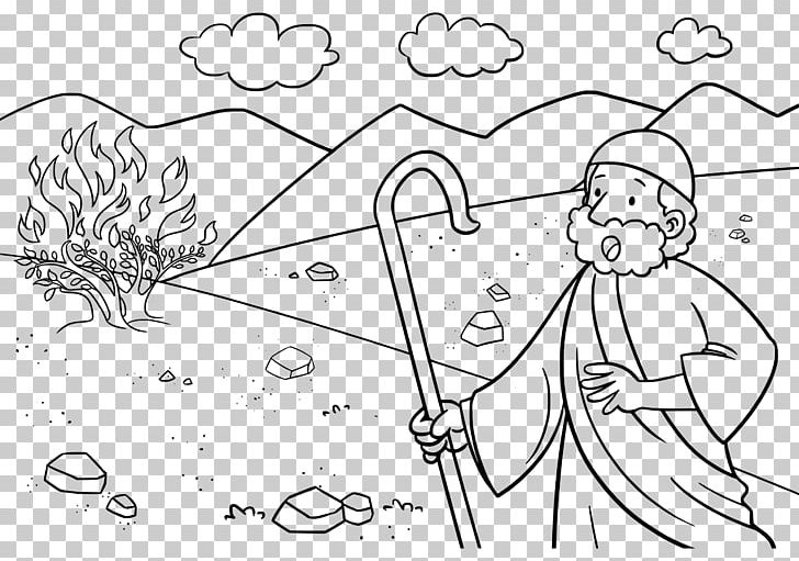 Bible Story Burning Bush Coloring Book Child PNG, Clipart, Angle, Area, Art, Artwork, Bible Free PNG Download
