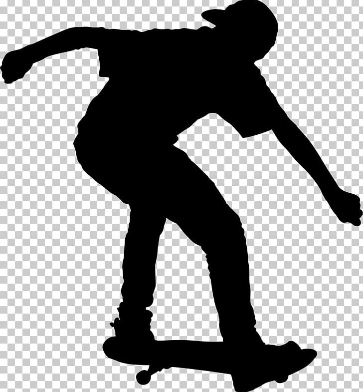 Skateboarding Silhouette PNG, Clipart, Angle, Black, Black And White, Drawing, Footwear Free PNG Download