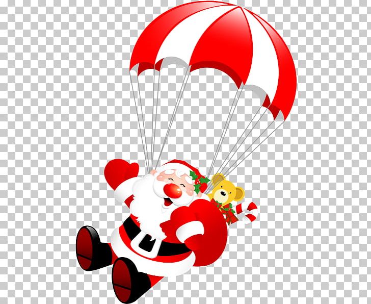 Santa Claus Parachute Christmas Parachuting PNG, Clipart, Balloon, Christmas, Claus, Computer Icons, Fictional Character Free PNG Download