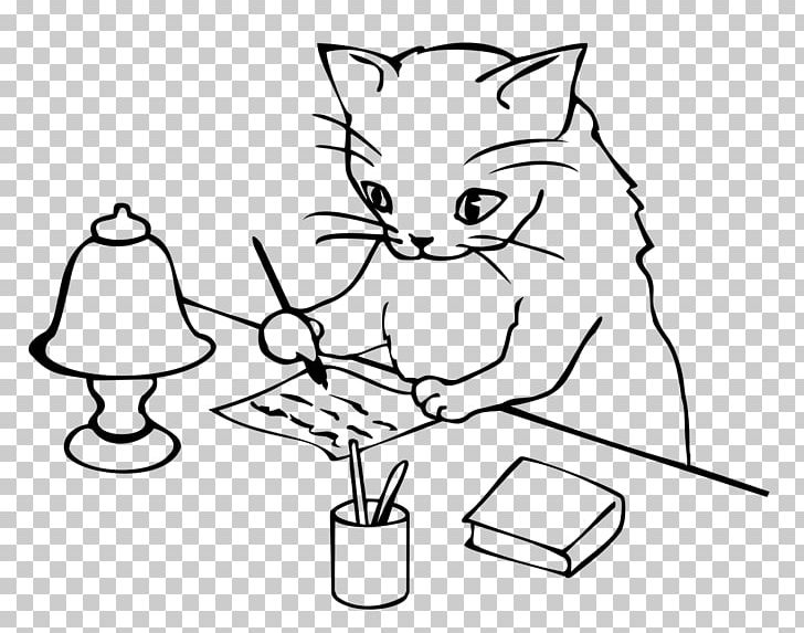 Cat Writing Writer Letter Book PNG, Clipart, Angle, Animals, Black, Carnivoran, Cartoon Free PNG Download
