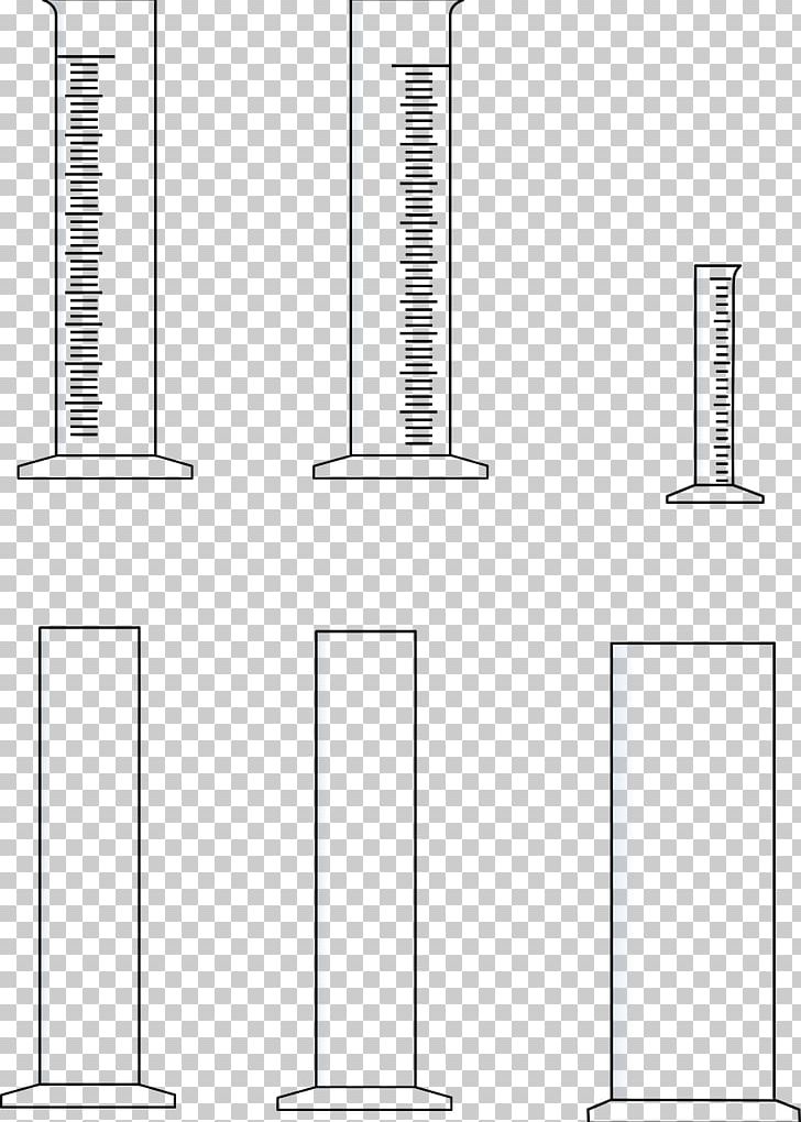 Chemistry Laboratory Glass Cylinder PNG, Clipart, Angle, Area, Artefacto, Black And White, Bottle Free PNG Download