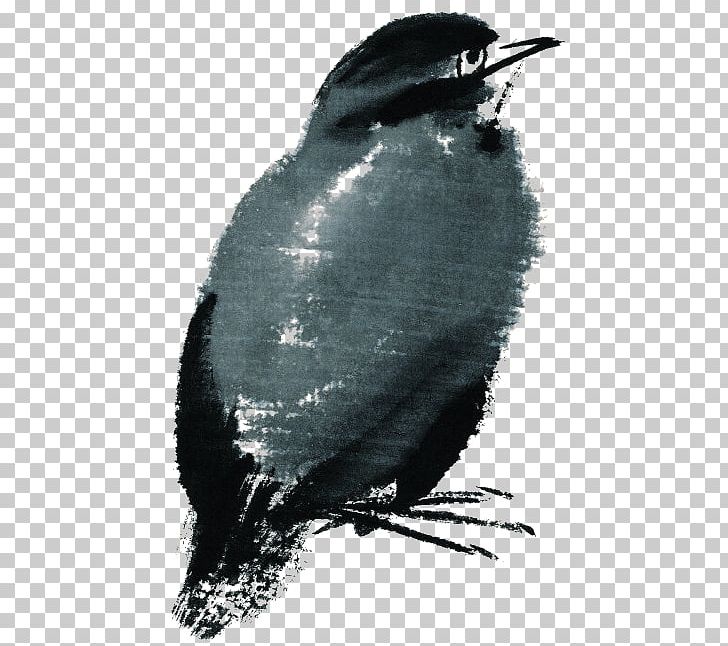 Bird Ink Wash Painting Watercolor Painting PNG, Clipart, Animals, Animation, Art, Beak, Bird Cage Free PNG Download