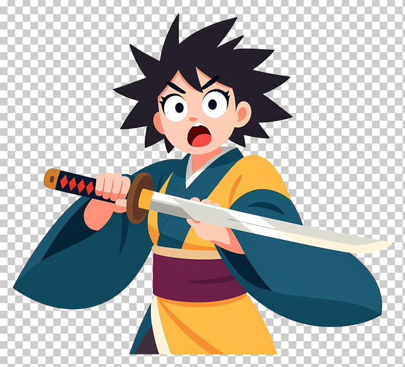 One Piece Kikunojo - Shocked Young Samurai PNG