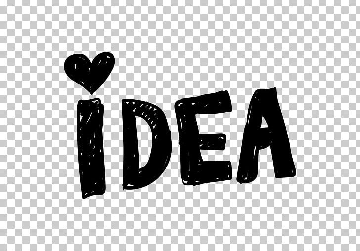 Idea Text Graphic Design PNG, Clipart, Angle, Black, Black And White, Brand, Doodle Free PNG Download