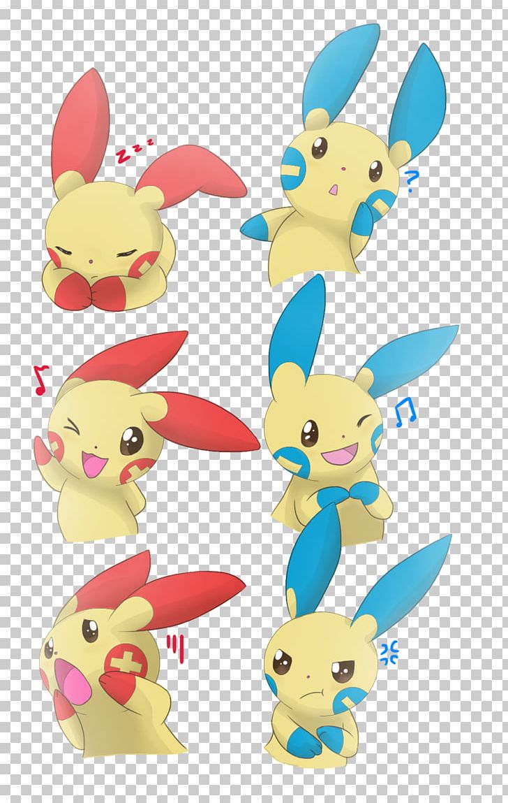 Minun Plusle Pokémon Rabbit Luxray PNG, Clipart, Animal Figure, Cartoon, Chibi, Comics, Computer Icons Free PNG Download