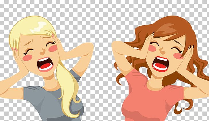 Woman Screaming PNG, Clipart, Brown Hair, Cartoon, Cheek, Child, Communication Free PNG Download