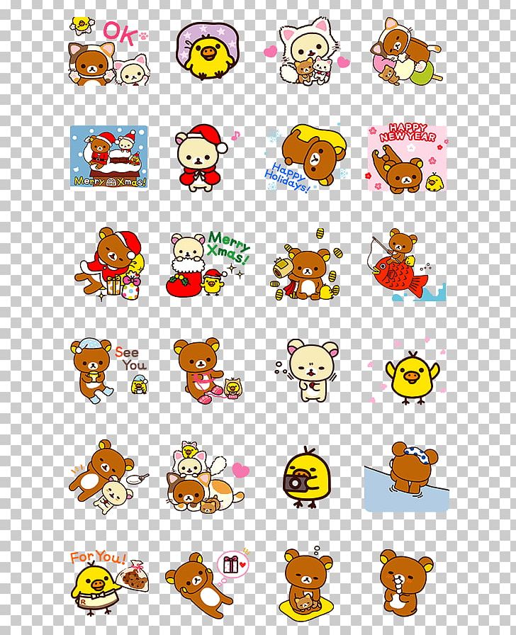 Hello Kitty Rilakkuma San-X Sticker Sanrio PNG, Clipart, Animals, Area, Bear, Christmas, Cozy Free PNG Download