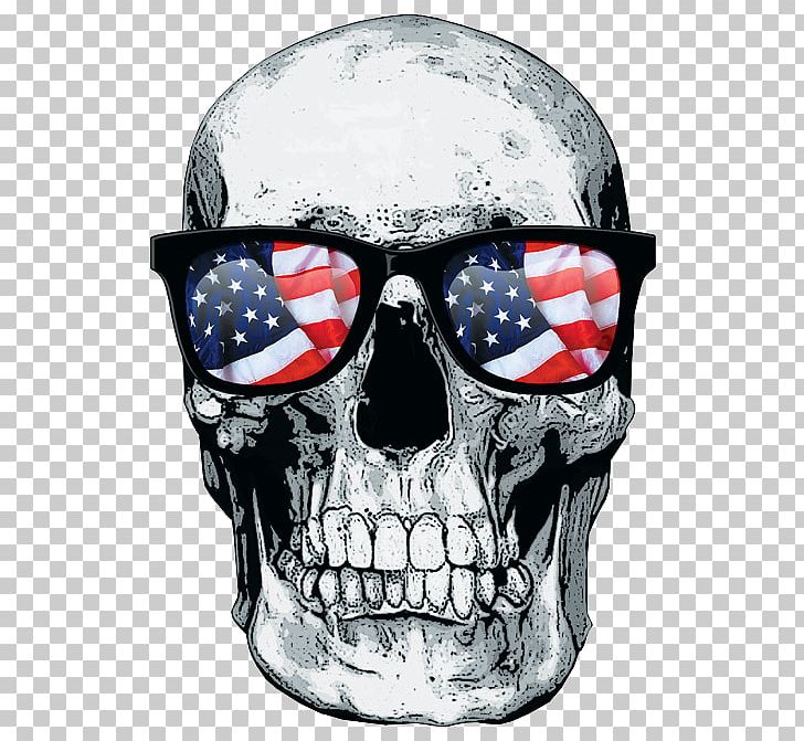 T-shirt United States Skull Top PNG, Clipart, Bone, Clothing, Eyewear, Flag Of The United States, Gildan Activewear Free PNG Download