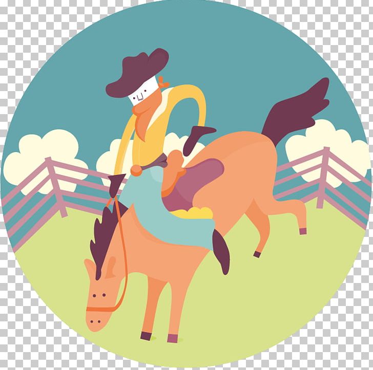 Horse Cattle Illustration Cowboy PNG, Clipart, Animals, Art, Cattle, Cattle Like Mammal, Cowboy Free PNG Download