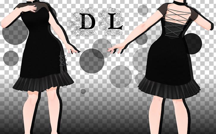Little Black Dress Clothing Formal Wear MikuMikuDance PNG, Clipart, Black, Clothes, Clothing, Cocktail Dress, Collar Free PNG Download