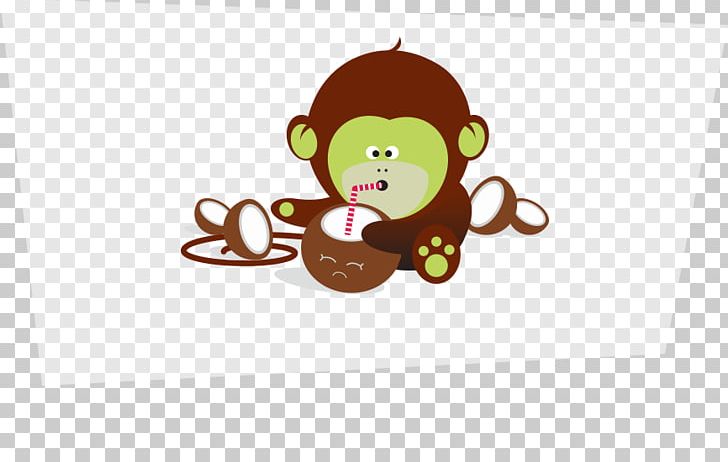 Monkey Primate Desktop PNG, Clipart, Cartoon, Character, Computer, Computer Wallpaper, Desktop Wallpaper Free PNG Download