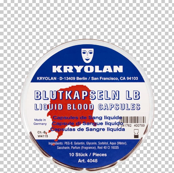 Liquid Blood Capsules Gel PNG, Clipart, Blood, Brand, Capsule, Gel, Kryolan Free PNG Download