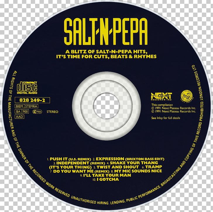 Compact Disc A Blitz Of Salt-n-Pepa Hits The Greatest Hits A Salt With A Deadly Pepa PNG, Clipart, Album, Brand, Compact Disc, Data Storage Device, Download Free PNG Download