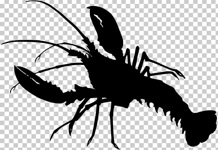 Crayfish As Food Lobster Crab Silhouette PNG, Clipart, American Lobster, Animals, Aquatic, Arthropod, Black And White Free PNG Download