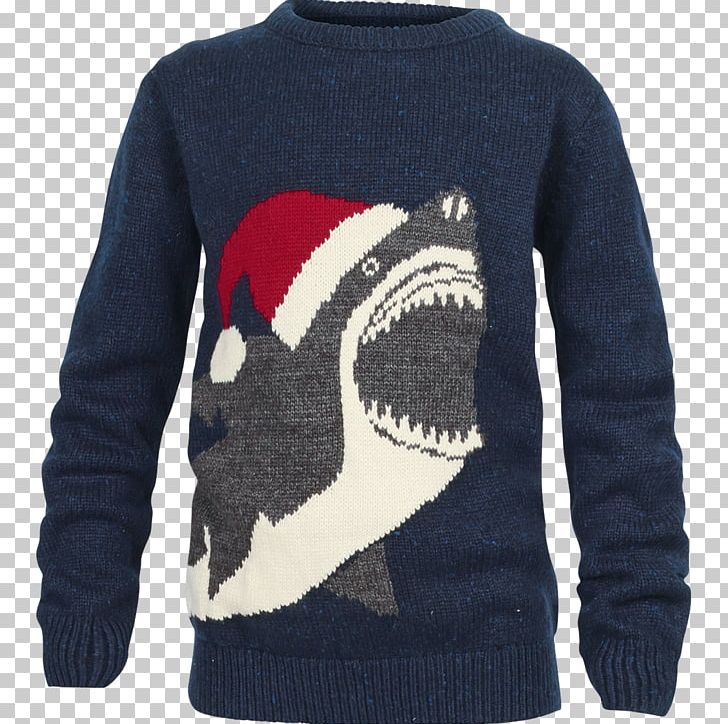 Shark Christmas Jumper Hoodie Sweater PNG, Clipart, Animals, Carcharhinus Amblyrhynchos, Christmas, Christmas Jumper Day, Christmas Ornament Free PNG Download