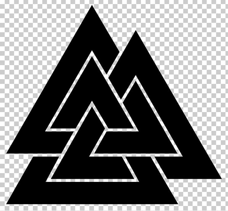 Odin Valknut Viking Age Old Norse Asgard PNG, Clipart, Angle, Area, Asgard, Black And White, Brand Free PNG Download