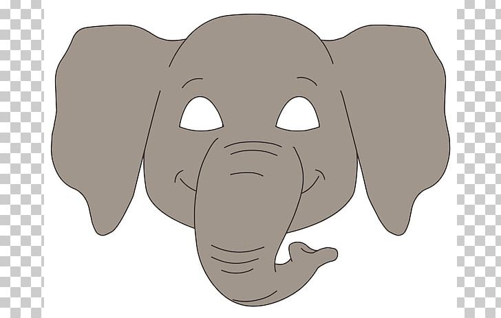 African Elephant Paper Mask PNG, Clipart, African Elephant, Carnivoran, Cartoon, Craft, Dog Like Mammal Free PNG Download