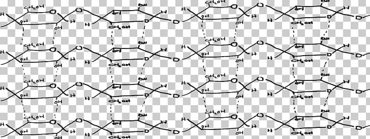 Cellulose Structure Structural Formula Polysaccharide Monosaccharide PNG, Clipart, Angle, Auto Part, Black And White, Branching, Cellulose Free PNG Download
