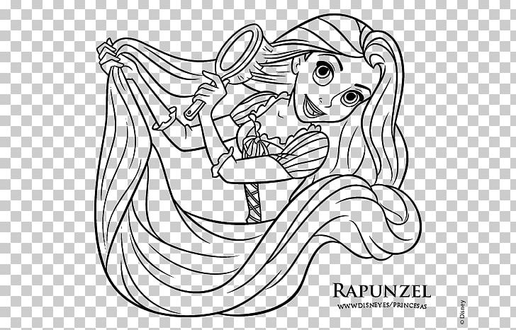 Rapunzel Flynn Rider Elsa Tangled: The Video Game Coloring Book PNG, Clipart, Black, Black And White, Carnivoran, Child, Coloring Book Free PNG Download