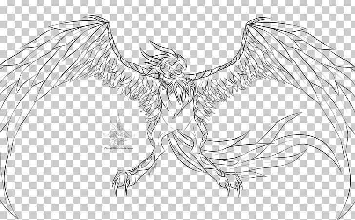 Drawing Line Art Phoenix Sketch PNG, Clipart, Angel, Anime, Arm, Artwork, Beak Free PNG Download