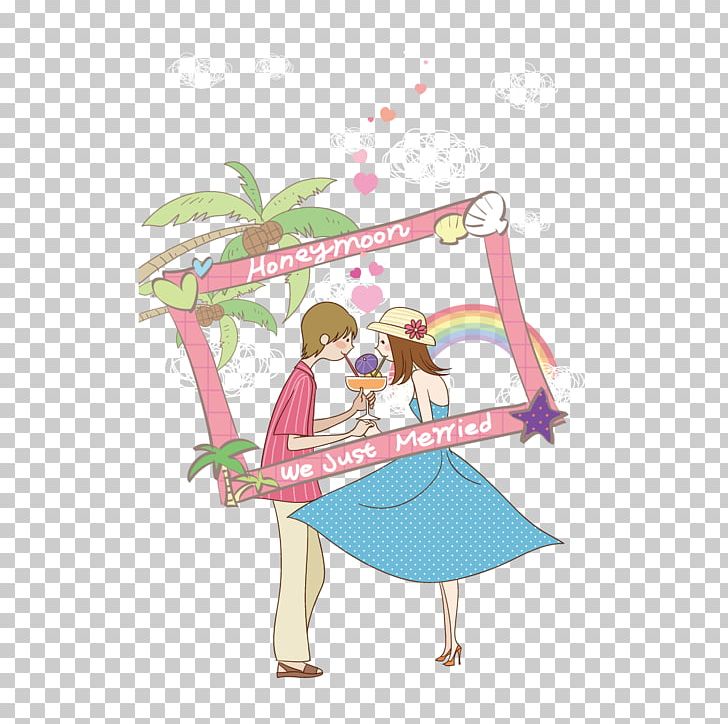 Honeymoon Significant Other Couple Cartoon PNG, Clipart, Art, Cartoon Coconut Trees, Cartoon Couple, Coconut Tree, Couples Free PNG Download