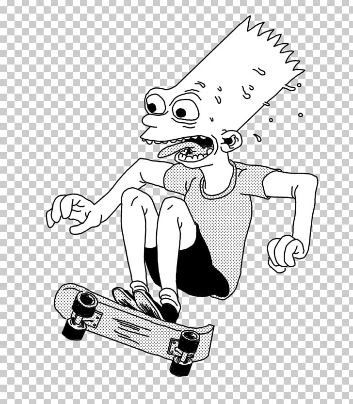 Bart Simpson Homer Simpson Lisa Simpson Marge Simpson Drawing PNG, Clipart, Angle, Area, Arm, Auto Part, Black Free PNG Download