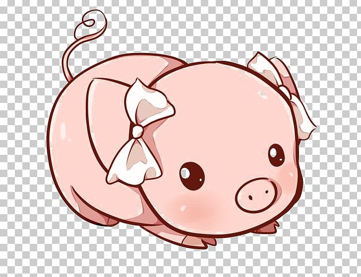 Domestic Pig Paper Kavaii Drawing Illustration PNG, Clipart, Animals, Cartoon Character, Cartoon Eyes, Cartoons, Cheek Free PNG Download