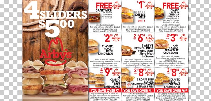 Roast Beef French Fries Fast Food Arby's Coupon PNG, Clipart,  Free PNG Download
