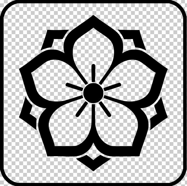 Mon Crest Family Symbol PNG, Clipart, Artwork, Black, Black And White, Cherry Blossom, Circle Free PNG Download